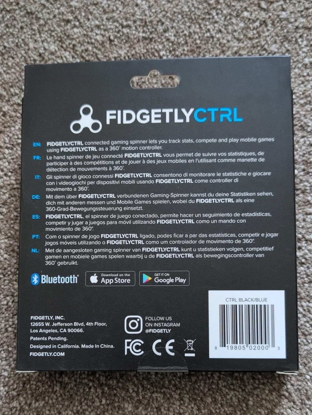 NWT FidgetlyCTRL Spinner